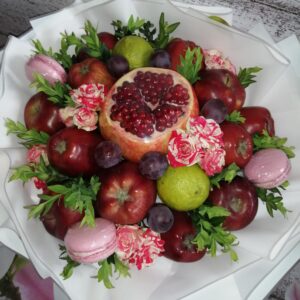 Фруктовый букет подарочный поздравительный съедобный вкусный для женщины мужчины Фрукта